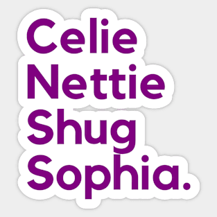 The Color Purple (purple) Sticker